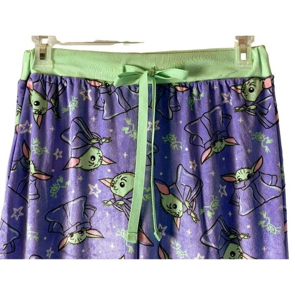 Star Wars The Child Mandalorian Velour Sleep Lounge Pajama Bottom Women's XL - Picture 2 of 5